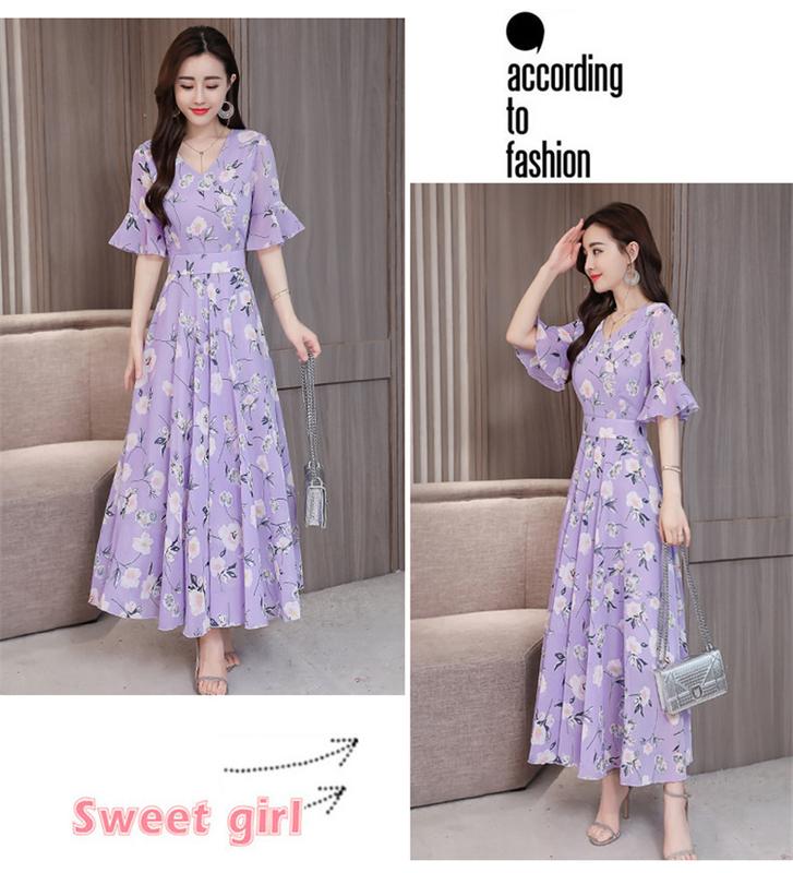 Product Introduction of Plus Size Short Sleeve Dress Women's Summer 2024 New Korean Style Loose Slim Emerald Fashion Mid-Length 5