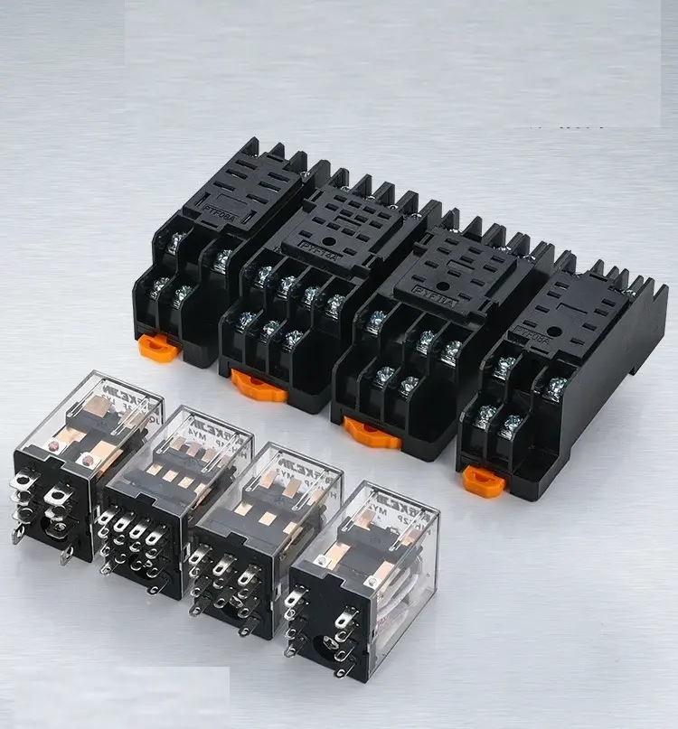Rơ le trung gian 8 và 14 chân, Relay kiếng, loại 12V, 24V, 220V Relay trung gian, role, role kiếng