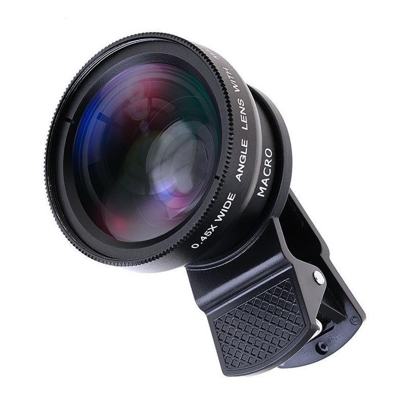 Product Introduction of 045X Wide Angle Macro Cell Phone External Lens Shooting Camera Clip Macro Camera God 0