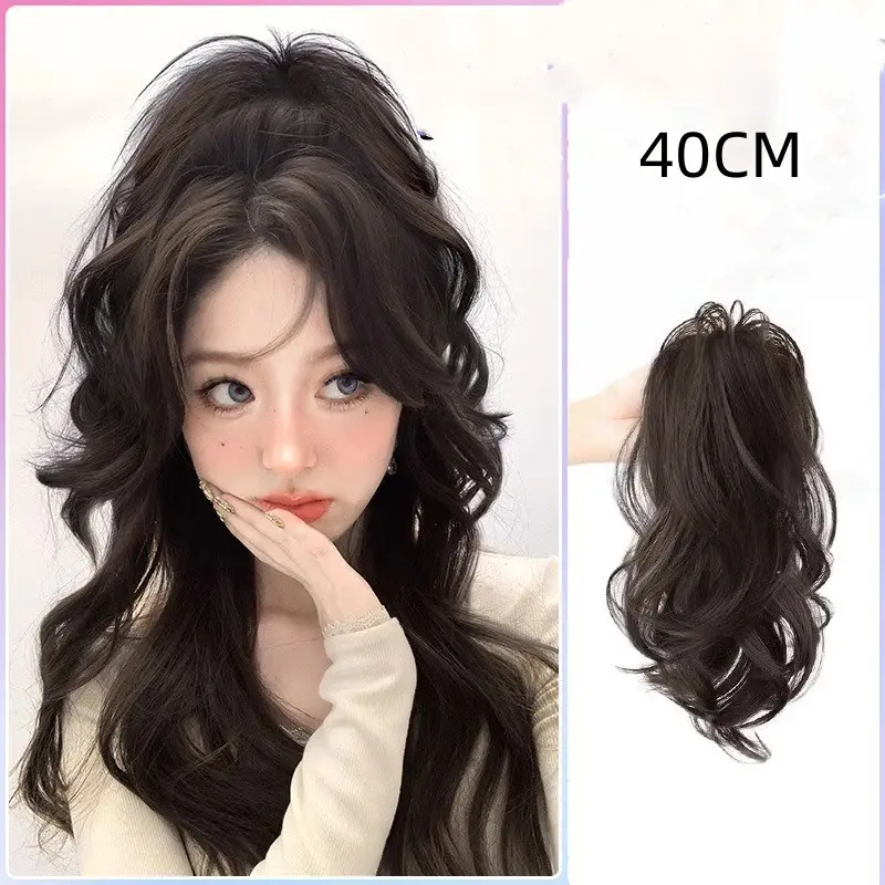 40cm Women'S Ponytail Hair wig With Claw Clip For High Ponytail Waterfall Half Updo And Voluminous Look