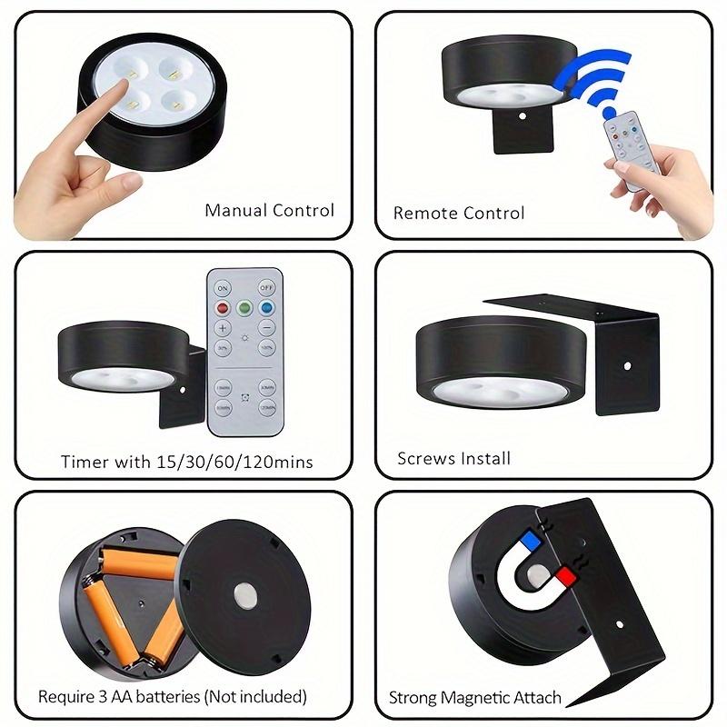 Product Introduction of 3-Pack Battery-Powered LED Picture Lights with Remote, Press Control, Adjustable Color Temperature, and Timer, Wireless Metal Wall Art Lighting for Gallery, Stairs, Corridors, Bedroom Frame Decoration 9