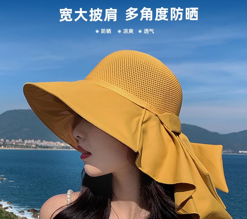 Product Introduction of Summer Wide-Brim Bucket Hat UV 50+ Sun Protection with Detachable Face Cover |   Foldable & Sweat-Proof Design for Beach Hiking Travel Accessories 3
