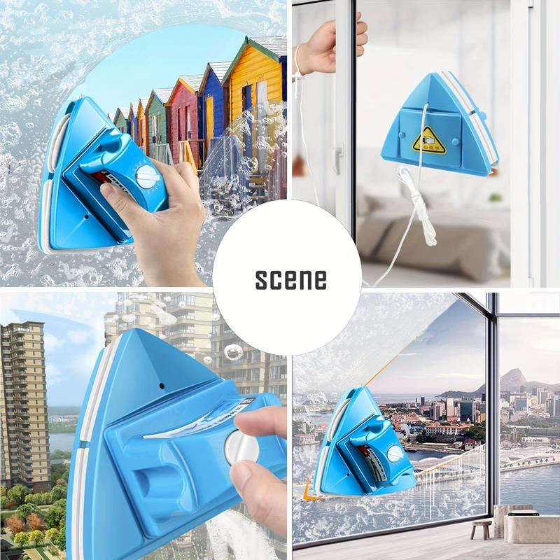 Máy lau cửa sổ hai mặt, gạt nước kính, tàu lượn từ tính có thể điều chỉnh 5 tệp, dụng cụ bàn chải làm sạch, cho Windows tráng men ô tô đôi cao tầng 5