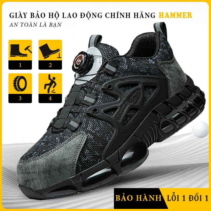  Giày Bảo Hộ Lao Động BATMAN - HAMMER   Vặn Dây Tiện Lợi   Mũi Thép   Đế Chống Đinh   Chống Trơn Trượt   An Toàn Bảo Hộ   Siêu Bền   Thời Trang 