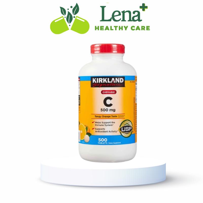 Viên Bổ Sung Vitamin C 500mg Kirkland của Mỹ dành cho người lớn - Hộp 500 viên - Thực phẩm bổ sung sức khoẻ