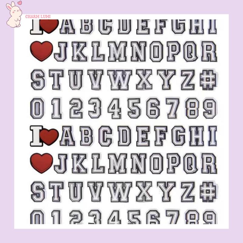  🔠Charm Chữ & Số Varsity PVC – Phụ Kiện Gắn Dép Lỗ DIY Handmade 