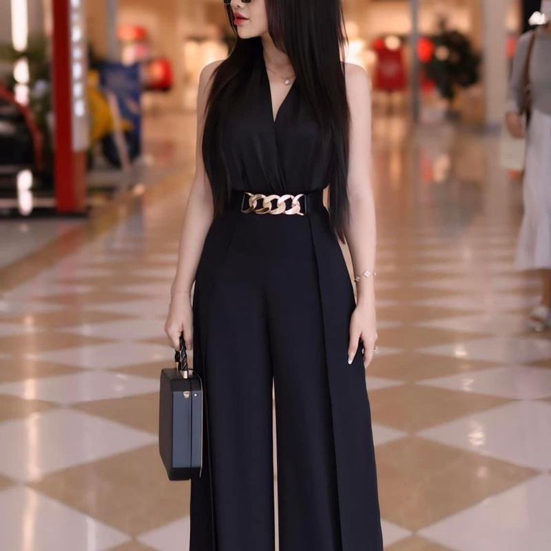 Set quần ống rộng áo phi lụa không kèm dây nịt có 2 Size m l 0