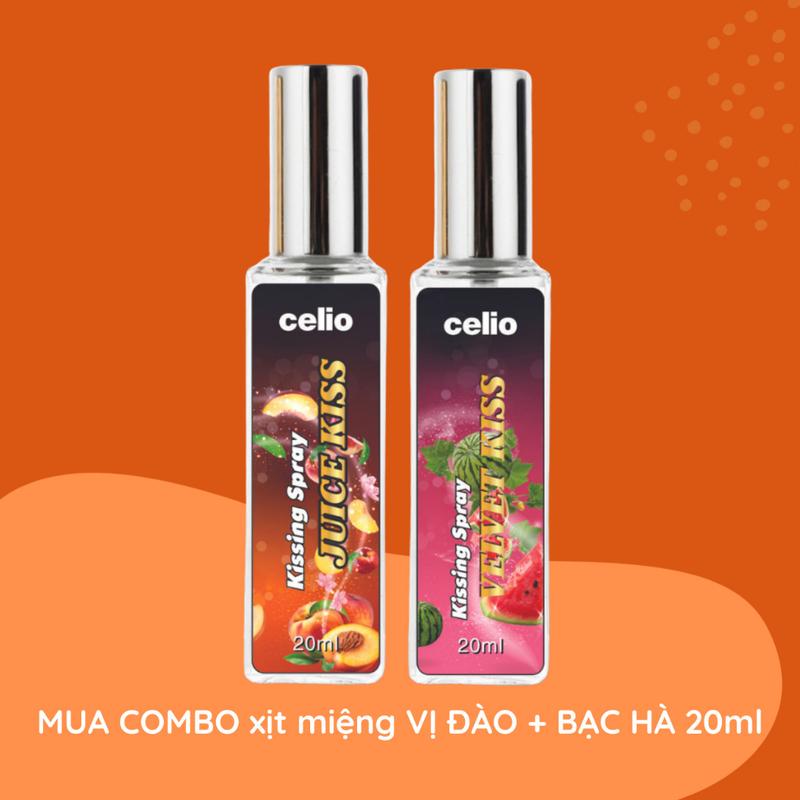 Xịt Thơm Miệng Love Spray Kissing Spray CELIO Hương Juicy Kiss vị Đào, vị Bạc Hà, Vị cafe bùng nổ nụ hôn nồng cháy Xịt Miệng Trà Nữ 6