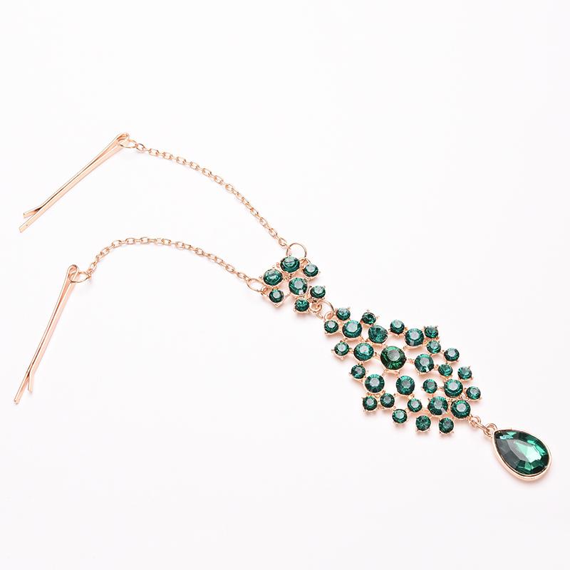 Product Introduction of Women Hair Clip Beads Flower Drop Hair Pins Forehead  Hair Clip Hairpins 28