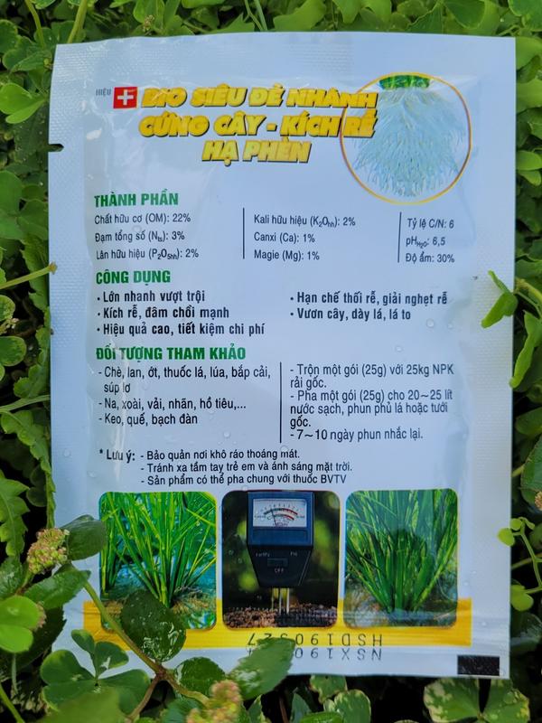 Phân bón lá Bio Siêu Đẻ Nhánh kích rễ, đâm chối  sử dụng cho lúa, hoa kiểng, rau màu gói 25 gram 1