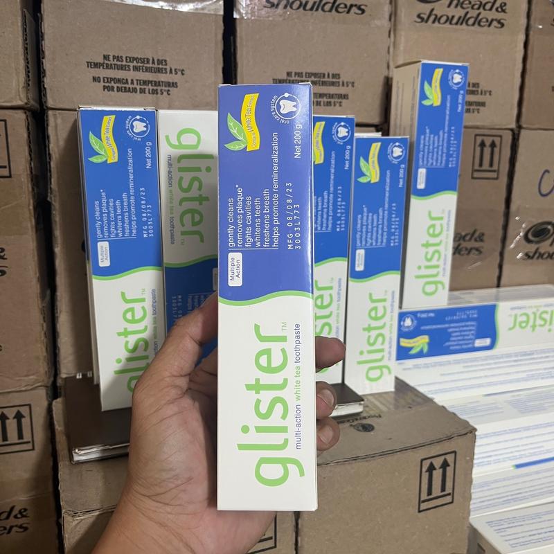 Kem đánh răng AMWAY Glister 200g Bạc Hà/Trà Trắng Trắng Răng Nữ Khử Mùi Mẫu cũ
