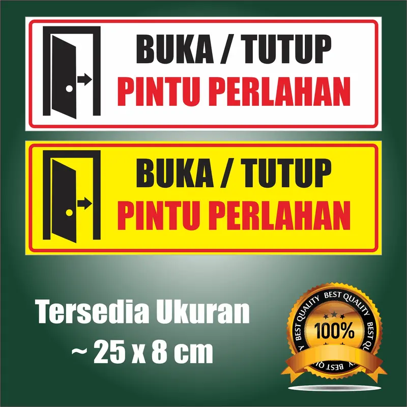 STIKER PINTU BUKA/TUTUP STOK READY BANYAK Dekorasi Berwarna Tahan air Aksesoris 2