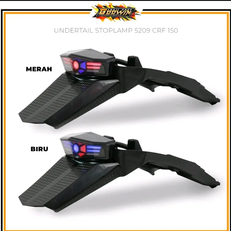 stoplamp honda crf 150L set spakbor led supermoto / slebor belakang crf 150 plus lampu led 3
