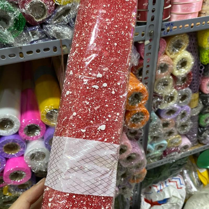 Lưới tuyết để làm bó hoa sáp trang trí cuộn 5mét