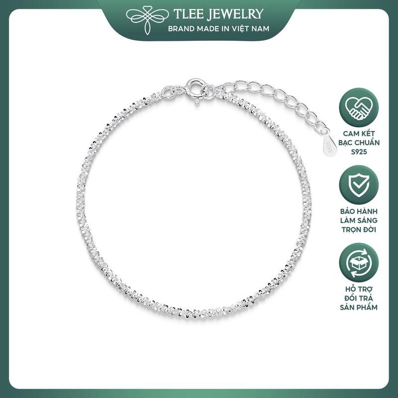 Lắc tay bạc nữ TLEE dây xù bắt sáng lấp lánh TLEE JEWELRY LT0100