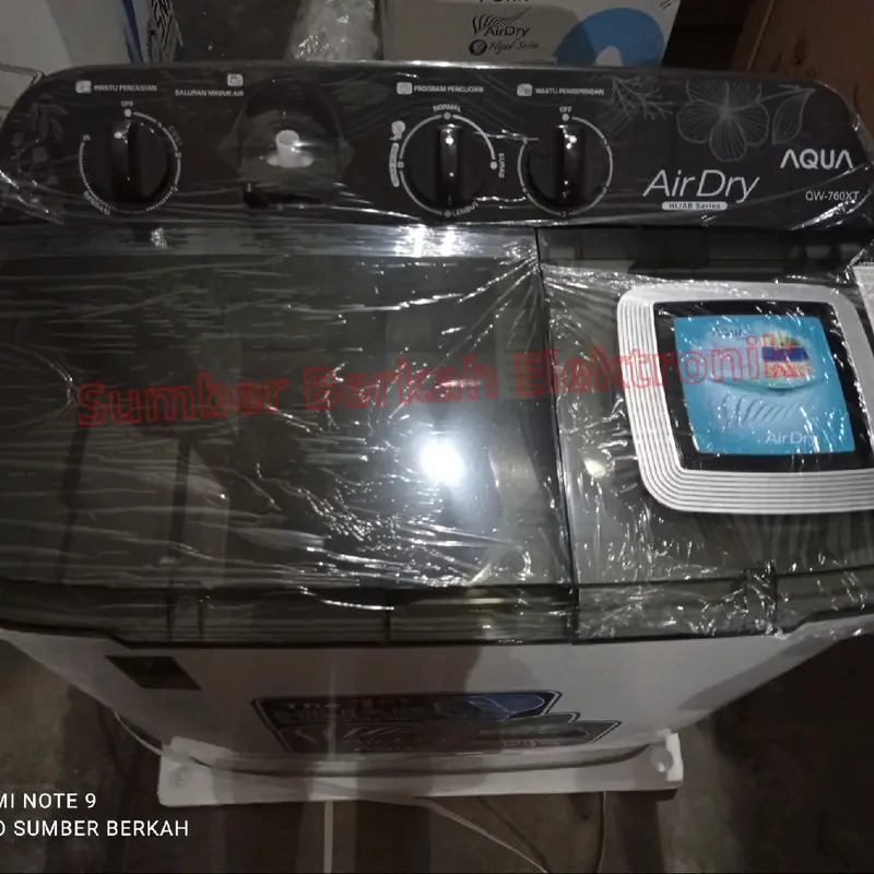 Mesin Cuci 2 Tabung Aqua qw 760 xt 7kg 350 watt hijab series 2