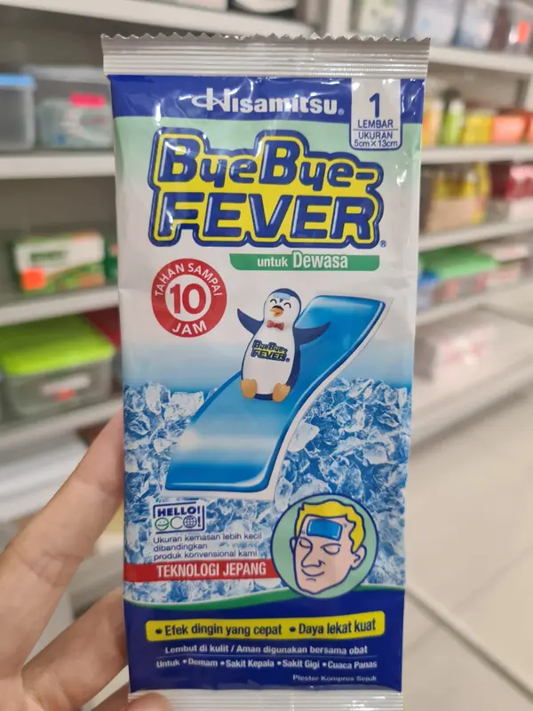 BYEBYE FEVER DEWASA 1 SACHET PLESTER KOMPRES DEMAM DEWASA / PLESTER KOMPRES TURUN PANAS / PLESTER DEMAM 0