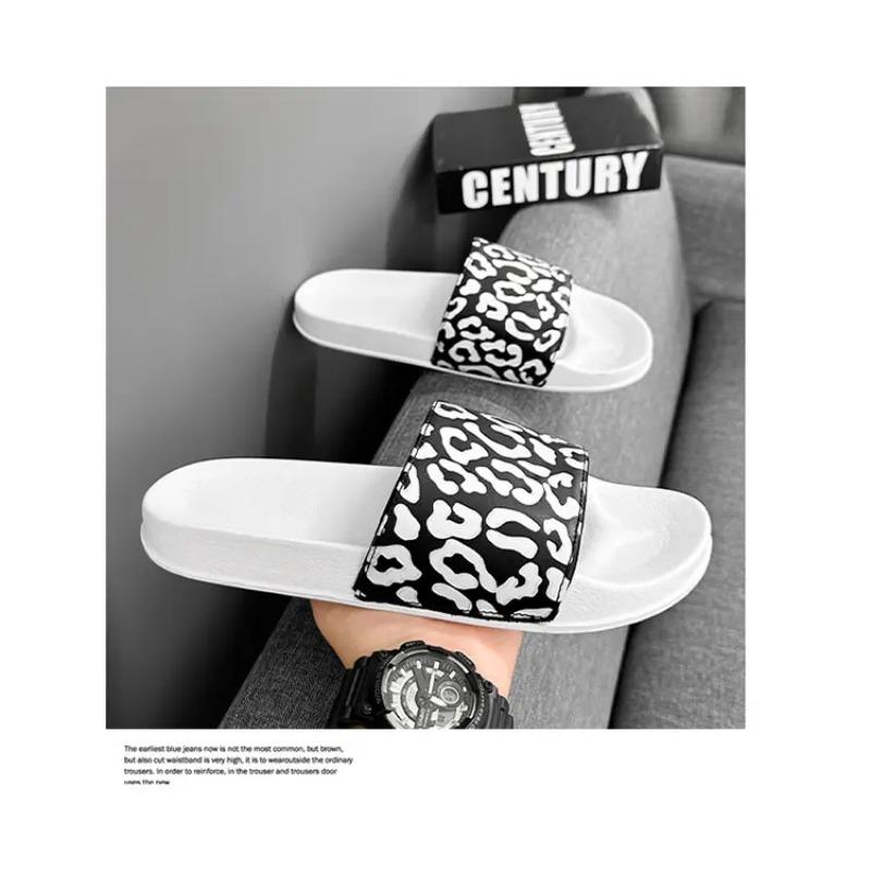 Product Introduction of 2025 new zebra and lip striped slippers, neutral and fashionable home slippers 16