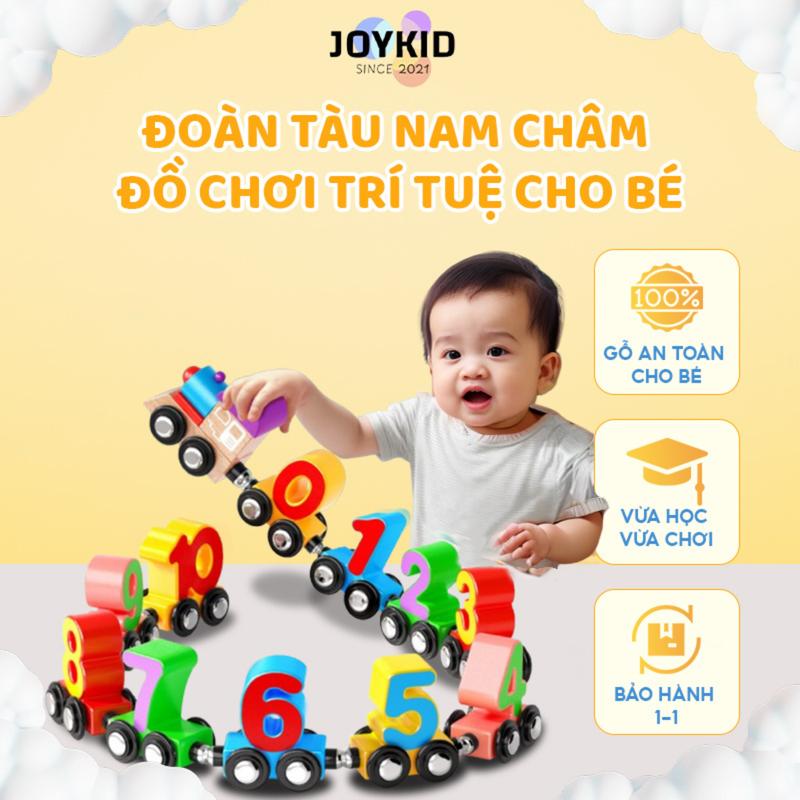 Đồ Chơi Trí Tuệ, Đoàn Tàu Gỗ Nam Châm Chữ Và Số 27 Chi Tiết Thông Minh Cho Bé