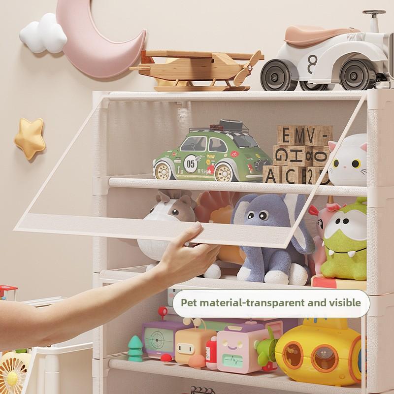 Children's Toy Storage Rack Floor-standing Household Baby Supplies Dust-proof Storage Cabinet Baby Organizer Multi-layer Storage Box 4