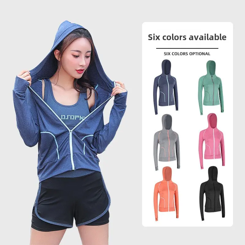 Lulu Same Style Spring and Summer Yang Ion Jacket Breathable Running Sports Yoga Jacket