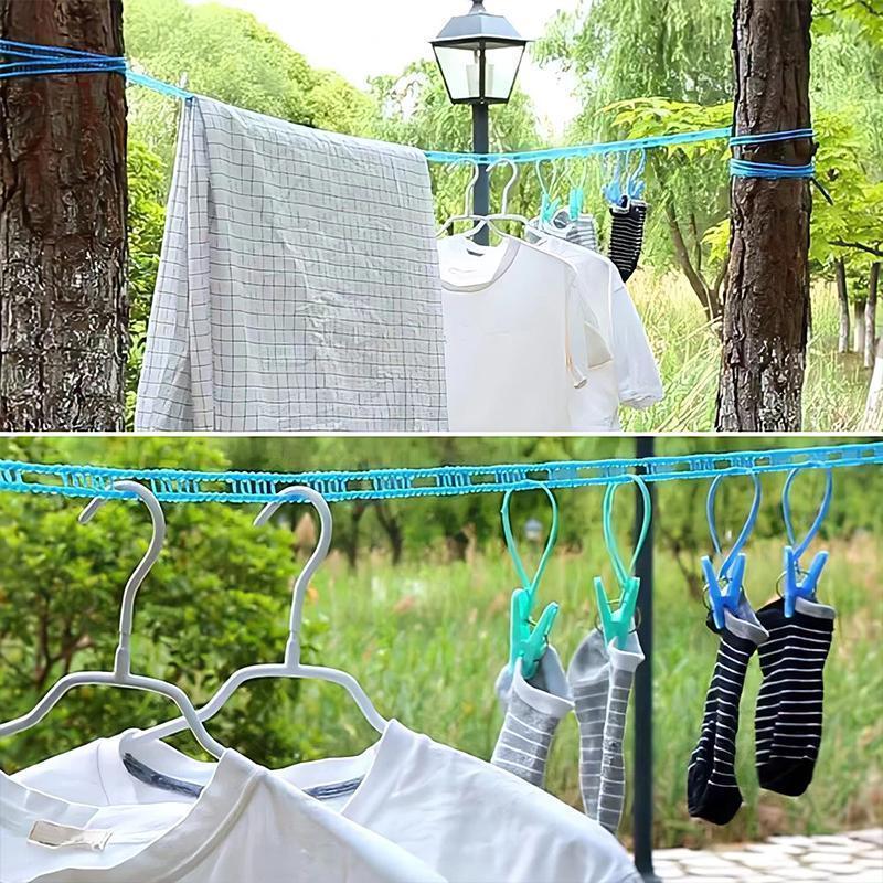 5M Washing Line, Nylon Washing Line, Outdoor Washing Line, Camping Washing Line, Exterior Washing Line FüR Indoor- Und Outdoor-CampingbüGel, 4