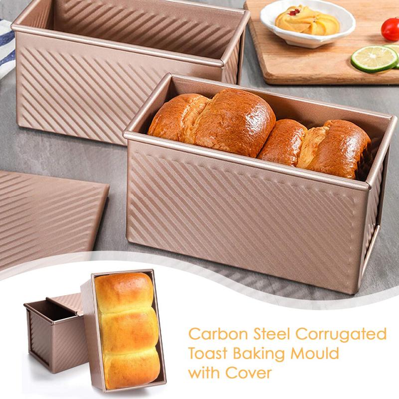 Pullman Loaf Pan With Cover/baking Mould Cake Toast Bread Mold/non-stick Toast Box With Lid, 12