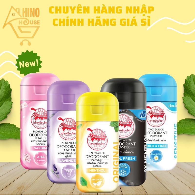 Phấn Khử Mùi Con Rùa 22g Taoyeablok Deodorant Powder - Thái Lan Khử Mùi Hôi