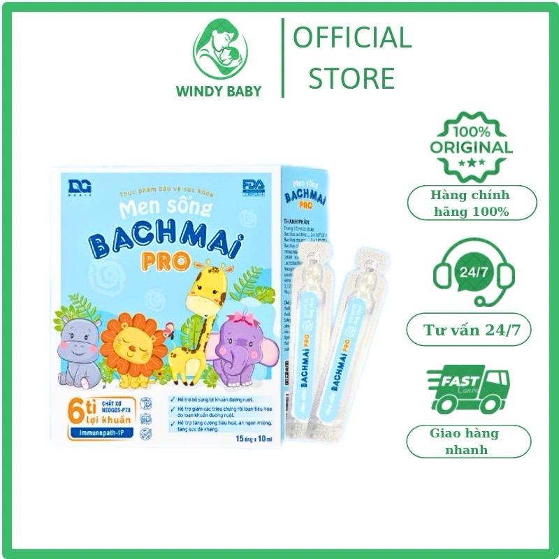  Men sống bạch mai Pro 6 tỉ lợi khuẩn men vi sinh cải thiện hệ tiêu hoá cho bé hộp 15 ống x 10ml 