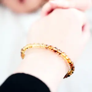 Amber Buddy - Gelang amber Wanita / Dewasa. Classic Collection - 18 cm Elastis