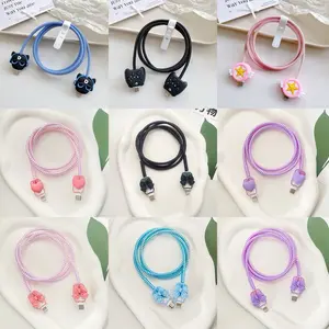 1 SET PELINDUNG CABLE KABEL CHARGER LUCU CUTE PITA RIBBON LOVE CABLE PROTECTOR