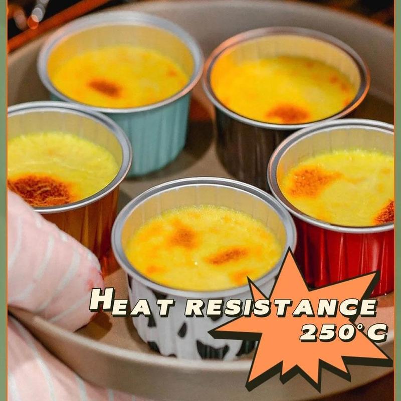 Product Introduction of Pudding Cup Cake Shrimp Egg Mold Cake Air Fryer Special Bowl Tin Paper Box Small Baking Tray Tin Paper Box 29