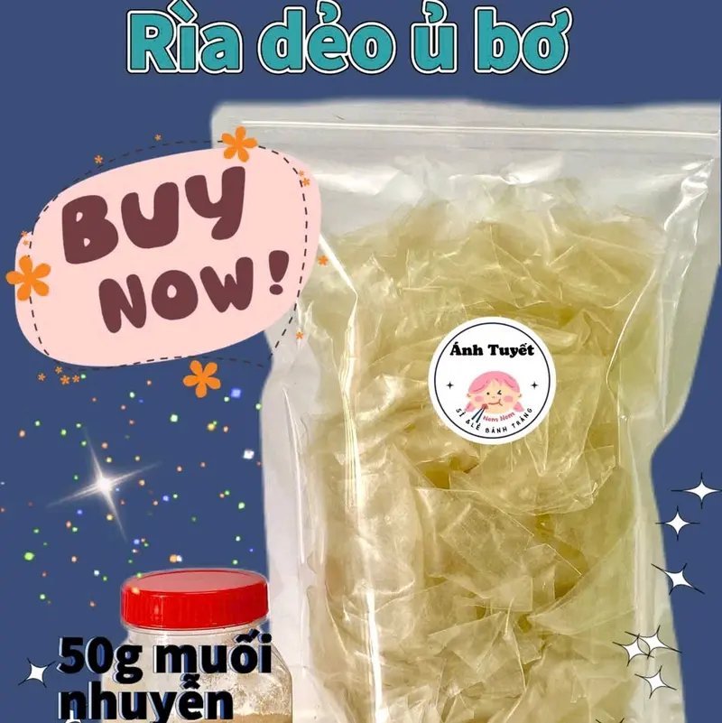 500G BÁNH TRÁNG RÌA DẺO Ủ BƠ MỀM DẺO (TẶNG TOPING)