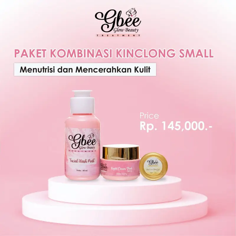 Gbee Glow Beauty Paket Kinclong Small Kombinasi Pink Mencerahkan Dan Hasil Glowing Untuk Kulit Wajah Sensitif 2