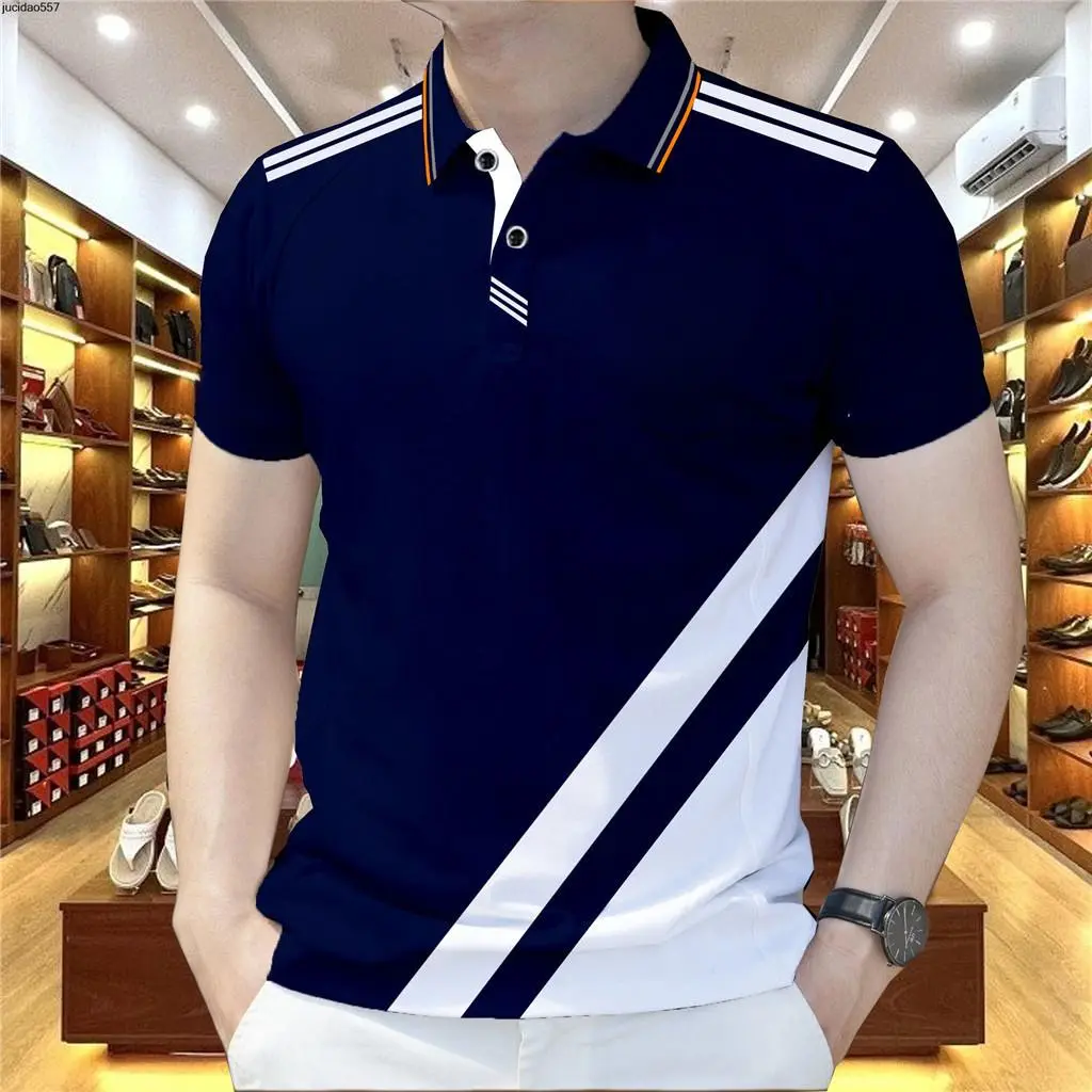 2024 Latest Men's POLO Shirts Simple Polo Shirts drifit Unisex Korean Sports Fashion Multiple Colors Menswear Top Sportswear Lingerie Tropical Casual Chainsaw Short Sleeve Wetsuit