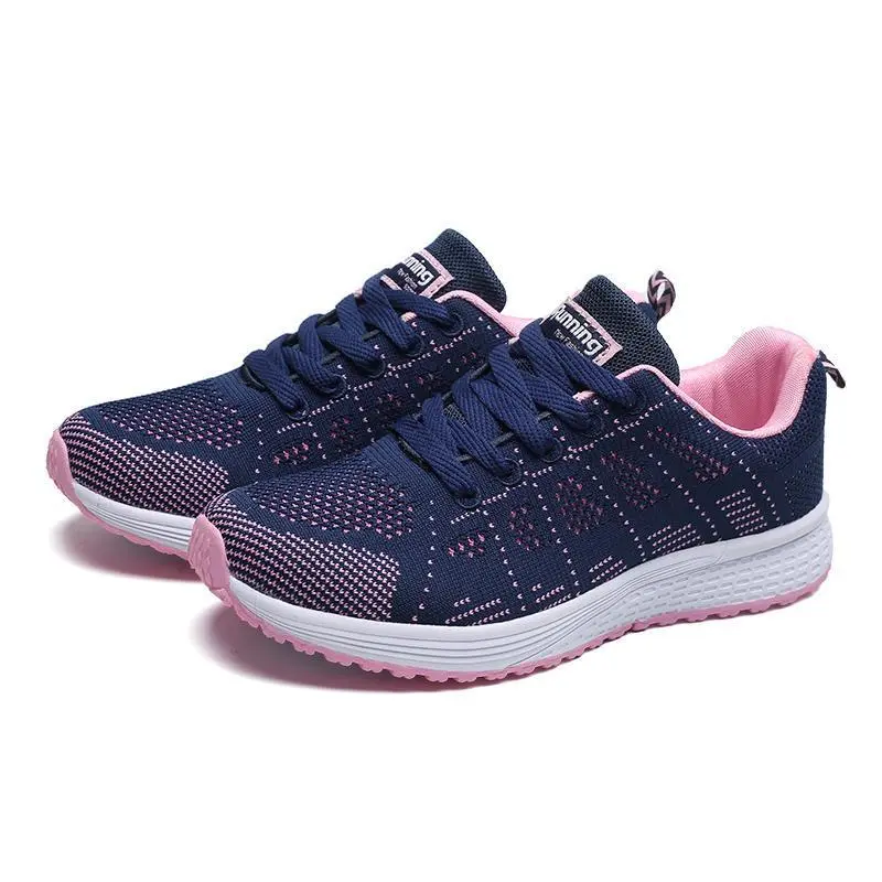 Casual Walking Shoes Women Lightweight Breathable Sneakers Walking Outdoor Fitness Athletic Lace Up Flat Sports Shoes Tennis Shoes