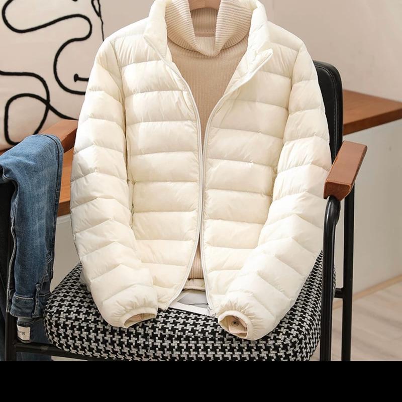 Áo Phao Nữ Dáng Ngắn Trần Bông 3 Lớp Siêu Nhẹ -  Siêu Ấm. Có Cổ Mũ có Thể Tháo rời Jacket Women