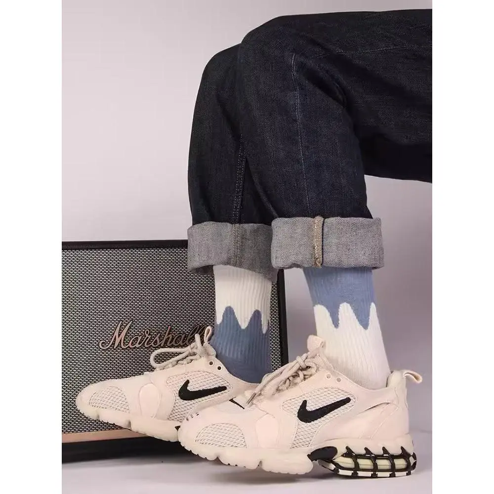 Men Socks New Korean Style SocksHigh Street Retro Mid-Calf Length & Knee High Socks Women Street Male Leisure Socks Fitness Running Basketball Men Antibacterial Sweat-Absorbent Socks