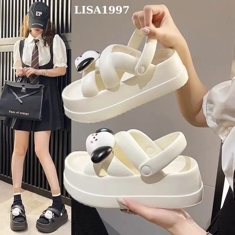 Dép quai hậu chó xinh chất liệu eva đi được 2 kiểu đế cao 6cm