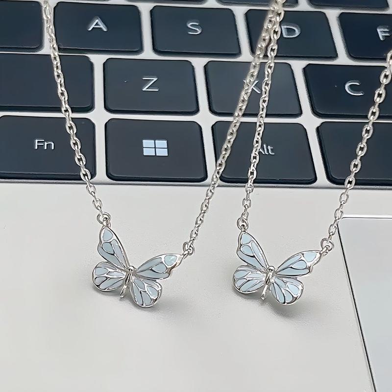 Product Introduction of Vòng Cổ Bướm Dạ Quang, Thiết Kế Ins Cao Cấp, Vòng Tay Bướm Thông Minh Dạ Quang Màu Xanh, Dành Cho Nữ, Phong Cách Mori, Dây Chuyền Xương Đòn Cực Quang Phụ Kiện 3
