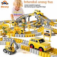 Gambar BESTY 305Pcs DIY Mobil Mainan Track Elektrik Set Construction City Truck Konstruksi Mainan Menyenangkan Mobil Mainan Rekayasa Perakitan - 135Pcs Set dari BESTY Online Mall Kab. Tangerang 3 Tokopedia