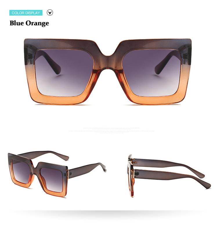 Product Introduction of Oversized Sunglasses Women Large Size Sunglasses Men Transparent Gradient Frame Vintage Big Retro Sun Glasses Female Male 6