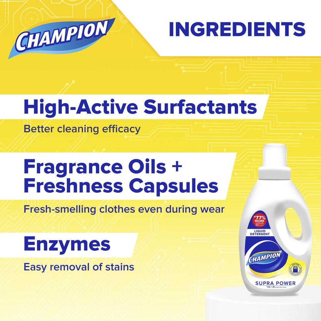 Champion Liquid Detergent 1L SUP Top Load High Foam w/ Fabric ...