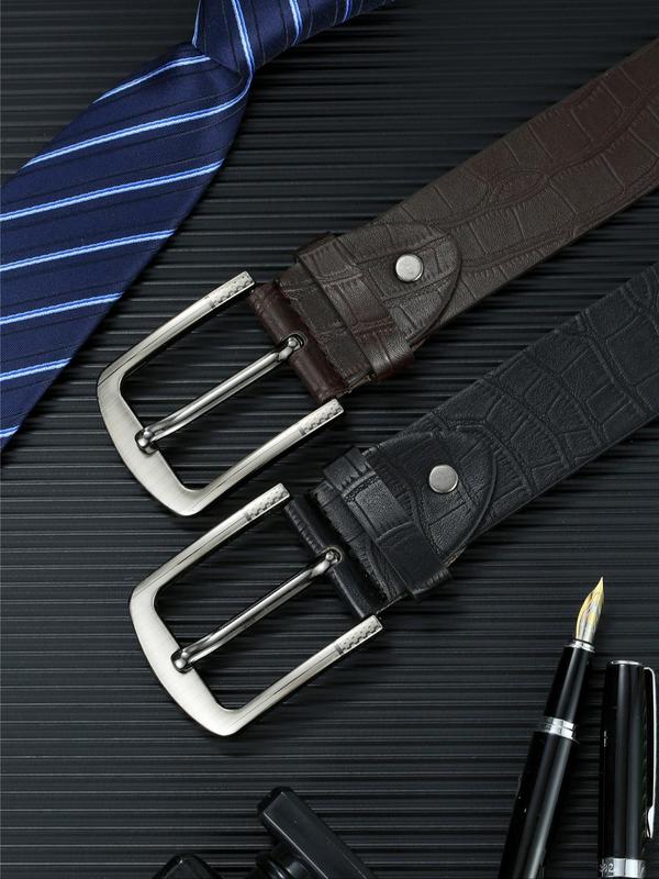 Men's Vintage Fashion All-match Belt, Casual Business Belt for Jeans Trousers, Daily Clothing Decoration, Trendy Exquisite Belt for Birthday Gift 4
