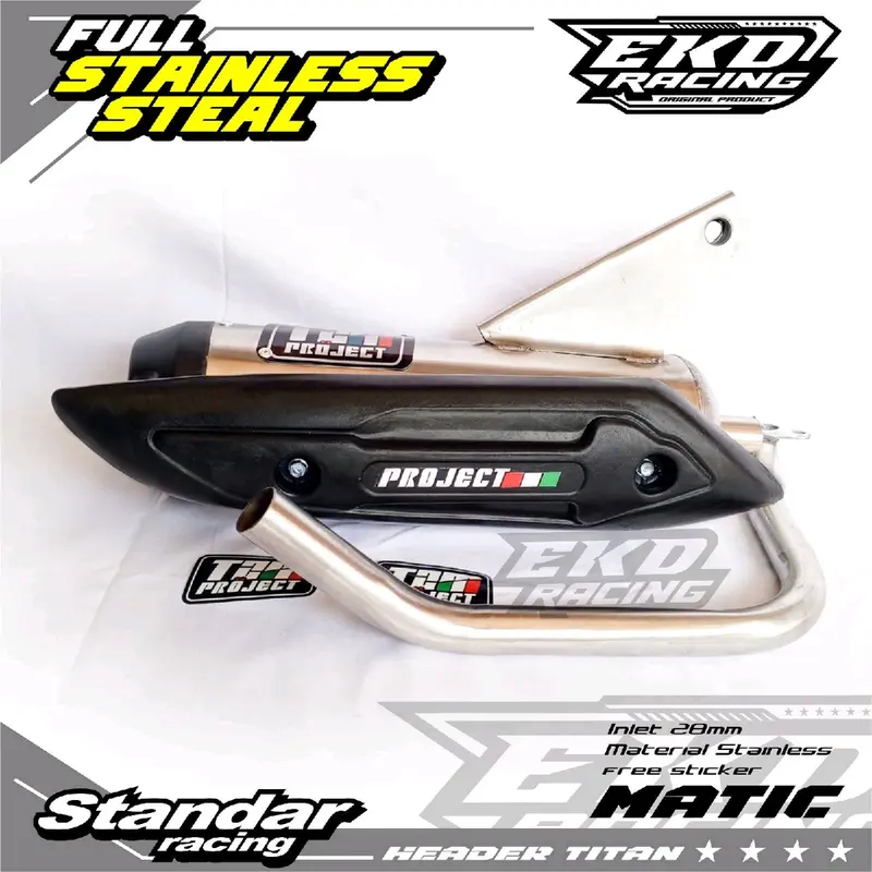 KNALPOT STANDAR RACING TZM PROJECT SS UNTUK MOTOR BEAT SCOOPY NMAX PCX DAN SEMUA JENIS MOTOR MATIC Motorcycle 1