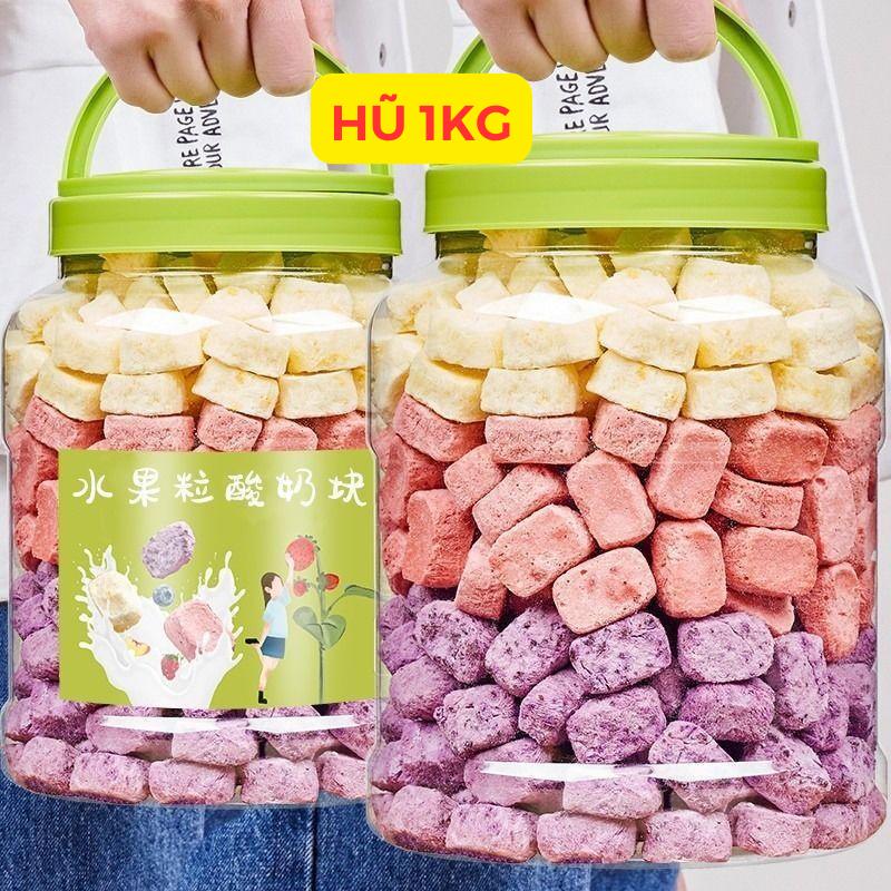 SỮA CHUA SẤY GIÒN 250G Mix 4 Vị Dâu Tây Việt Quất Đào Truyền Thống đóng gói Túi Zip Food Snack - Chanh Dây Ăn Vặt dried  yogurt khô