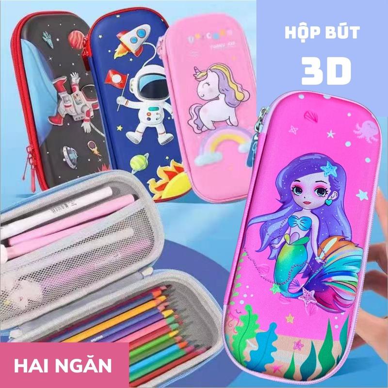 Hộp Đựng Bút Học Sinh 2 Ngăn Hoạt Hình 3D Có Chọn Mẫu 2023 6