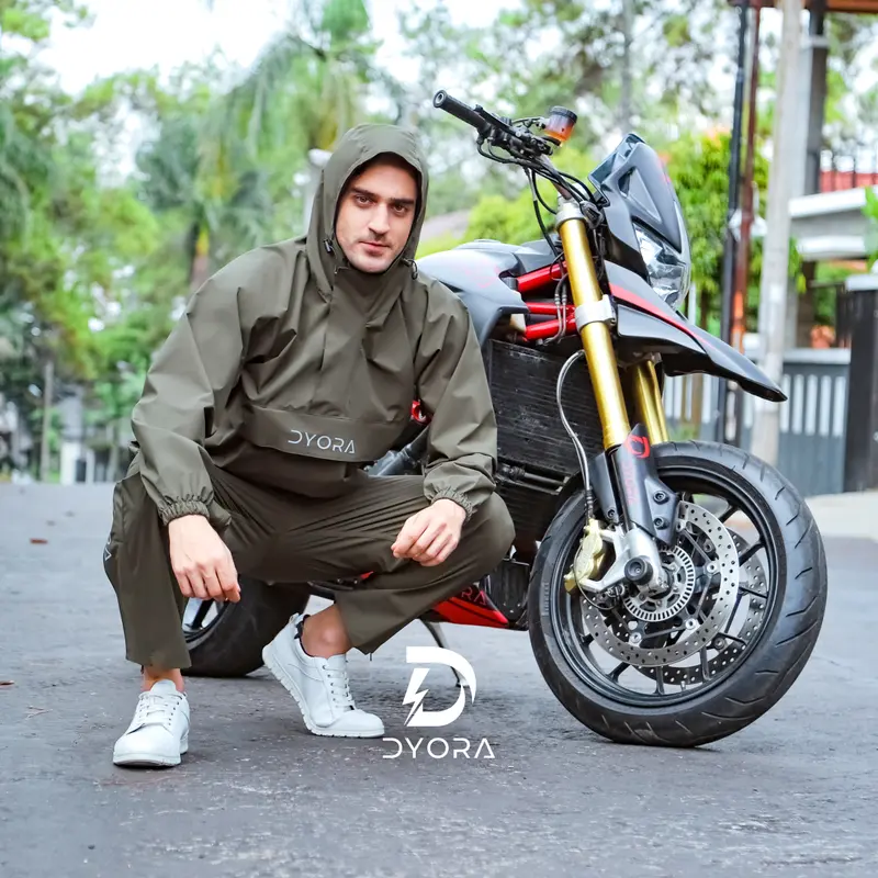 Raincoat DYORA Aussie Series Green / Jas Hujan Pria Wanita Dewasa DYORA Waterproof 8