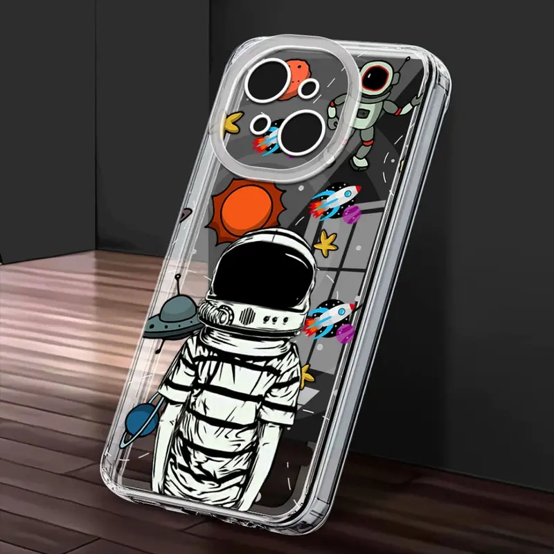 Casing Trand - Casing Hp Ready Untuk Tecno Spark Go 1 Spark 30c 4G Softcase Clear Case Handphone Gambar Astronot - AST32 4