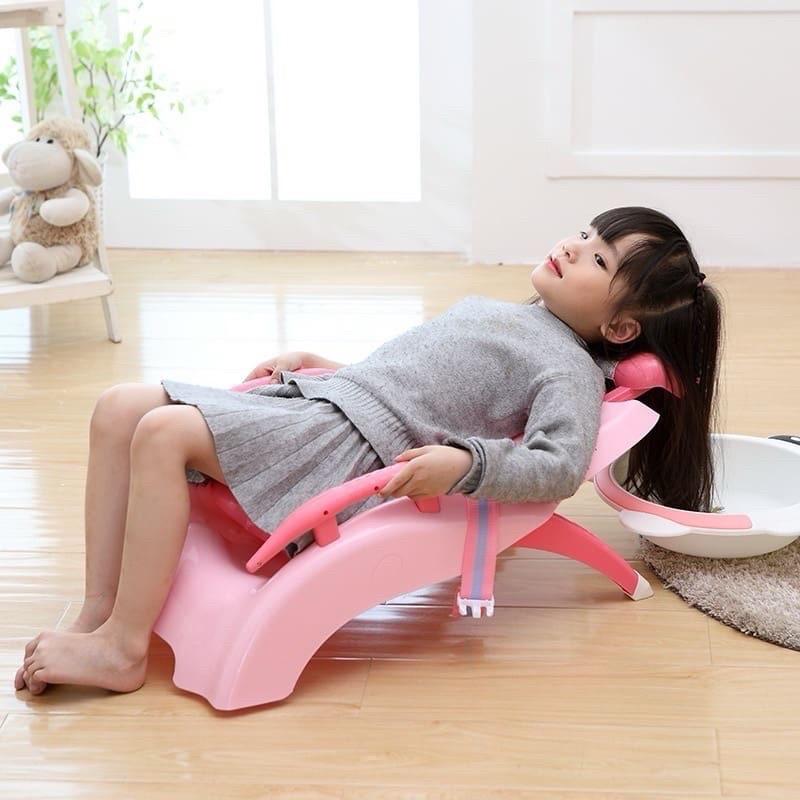 [ Free ship ] Ghế Gội Đầu Cho Bé Cỡ Đại Có Tay Vịn, Thiết Kế Gọn Nhẹ, Không Mỏi Cổ - Voi giường bồn tắm chậu phao bể lót